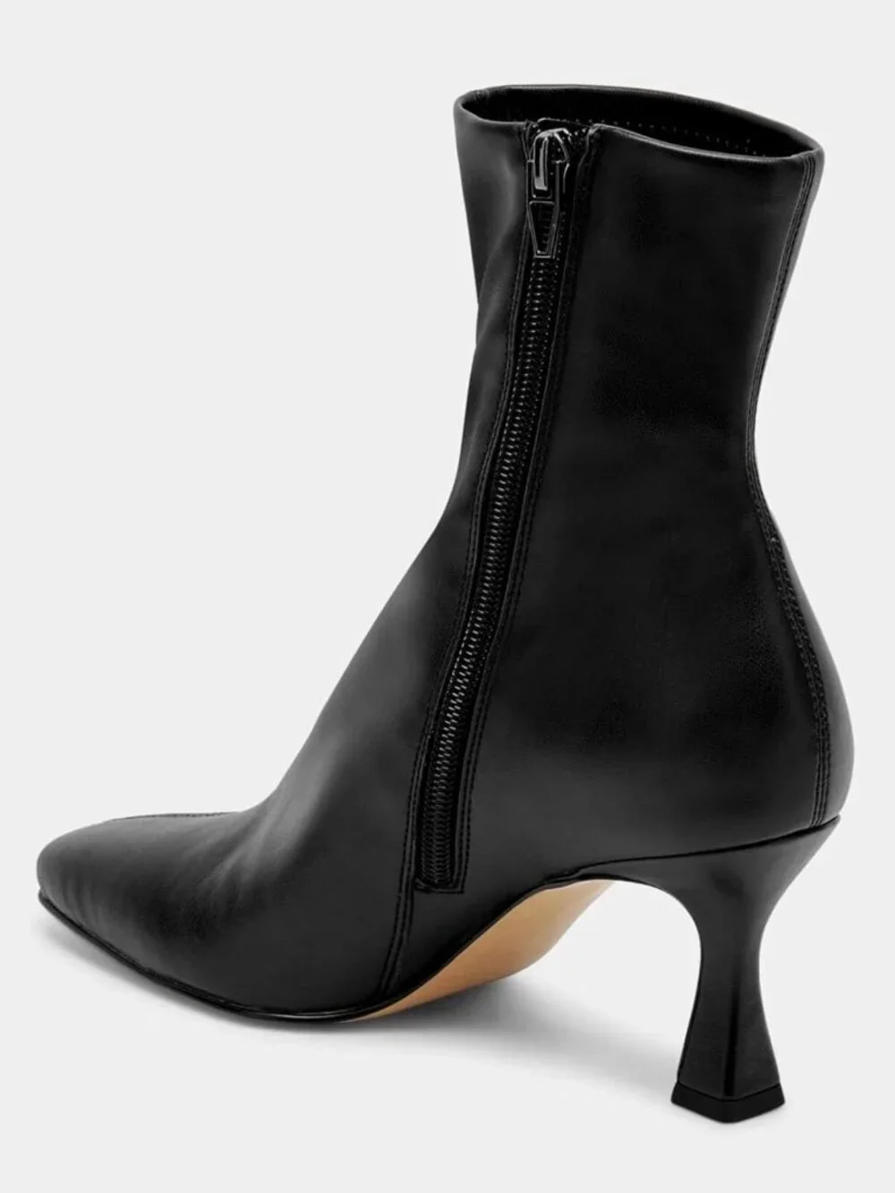 Chic Women's Kitten Heel Ankle Boots, Square Toe, Side Zipper, Dressy Fall